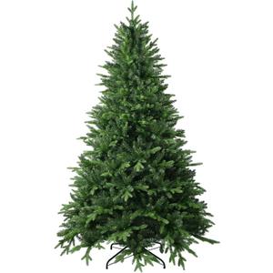 5 FT Artificial Christmas Tree with 1020 PE&PVC Mixed Branch Tips, Unlit Hinged Premium Spruce Fake Xmas Trees, Green, Foldable Base