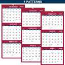 2 x 2026 Calendar - 2026 Wall Calendar, 3 Month Calendar Display 2026 (Folded in a Month), Jan.2026 - Dec.2026, 11" x 26", 3 Month Wall Calendar 2026 - Red