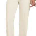 Tsher Womens High Waisted Jeans Stretchy Straight Leg Loose Fit Denim Pants Lightweight Tummy Control Trendy Jeans for Women (6, Beige)