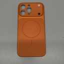 Designed Magnetic Series for iPhone 15 Pro Max Case,[Compatible with MagSafe][Tempered Glass Camera Lens Protection],Luxury Matte Military Grade Drop Protective Hard PC Shockproof Cover,Orange