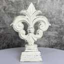 Door Stoppers for Bottom of Door Cast Iron Decorative Door Stop Wedge Metal Doorstops (Retro White)