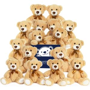 16 Pcs Teddy Bears Bulk Baby Shower Cute Stuffed Animal Toy for Decorations