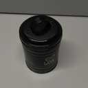 Dog Treat Container Airtight, Dog Treat Jar Set of 2 with Lid - 9x5.5''&7x4'' Metal Dog Cookie Jar for Farmhouse Kitchen Counter, Black Treat Jars for Pets, Treat Storage Container for Dogs, Cats