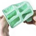 2 x Popsicle MoldPopsicle Maker Popsicle Molds 6 Pieces Silicone Ice Pop Molds BPA Free Popsicle Mold Reusable Easy Release Ice Pop Make (Green)
