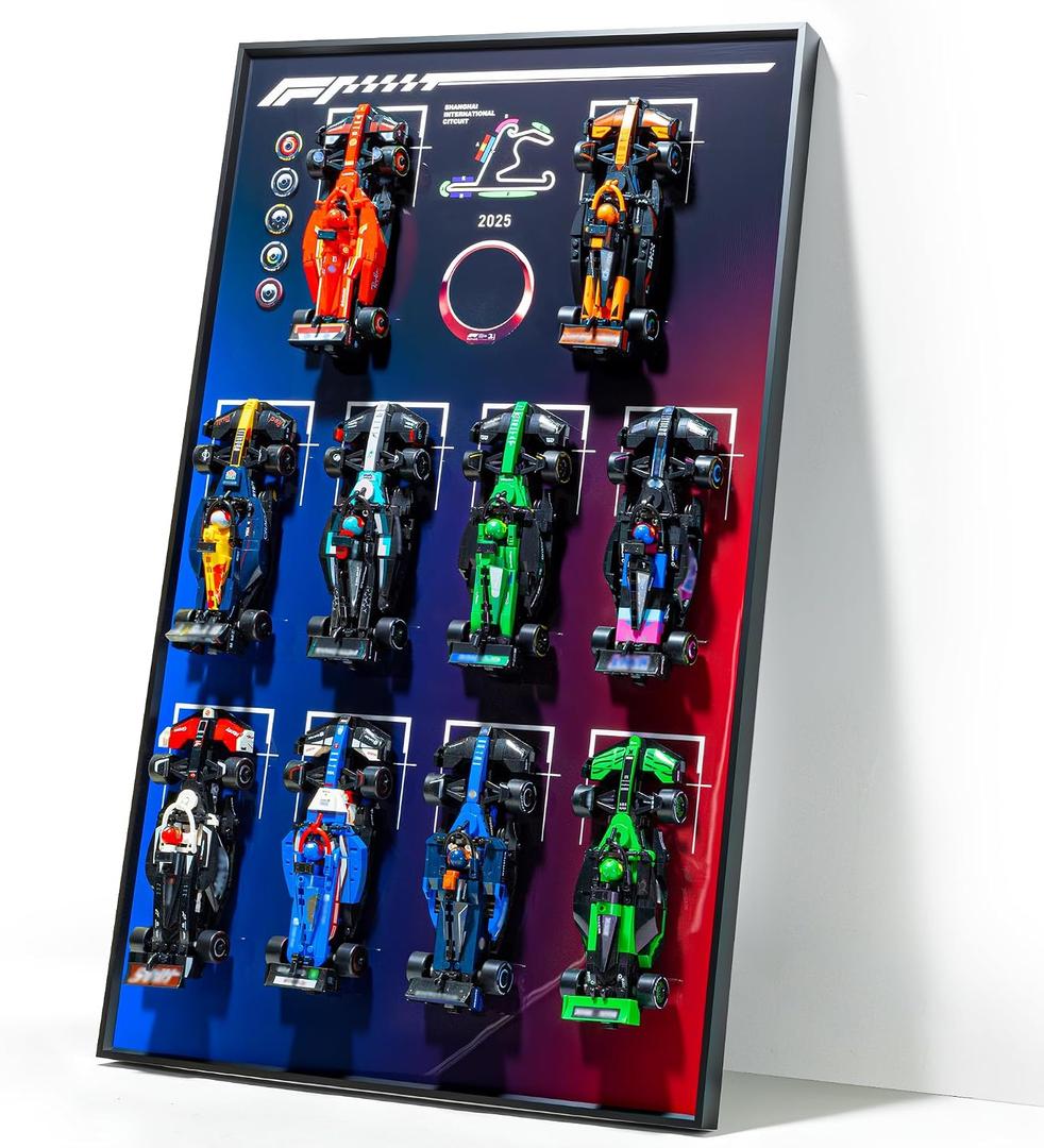 Wall Mount Made for Lego Speed Champions F1,Performance Race Car Building Set 77242-77251,Adult Collectibles Wall Display Mount, Home or Office Dcor, Gradient Color (No Car Included), Standard
