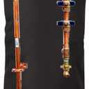 Aprllolg Backflow Preventer Insulation Cover, Pipe Insulation Covers Winter Freeze Protection,Irrigation Sprinkler Valve / Water Well Pump Insulated Pouch for Outside (Black, 14" W x 26" H)