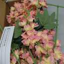 Delphinium Artificial Flowers,8PCS Long Stem Silk Larkspur Flowers 33.5'' Faux Delphinium Stems for Tall Vase Home Wedding Table Decor(Coral