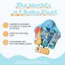 Mambobaby Float Non-Inflatable Baby Float with Canopy, Five-Point Safety System, 3D Canopy(Detachable) UPF 50+, Baby Pool Floats for 3-24 Months, Dual-Mode Toddler Swim Floaties