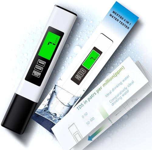 2025 All-New 4 in 1 Tds Meter Digital Water Tester - Accurate and Reliable TDS EC & Temp(°C,°F) Meter - 0-9999ppm - Professional Testing for Drinking Water, RO/DI System, Aquariums etc
