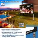 Elite Screens Yard Master Plus, 120-INCH 16:9 Height Setting Adjustable Portable Projector Screen, 4K HD Outdoor Indoor Movie Theater Front Projection, US Based Company, OMS120H2PLUS