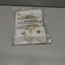 Savannan Marble Curtains Valances, Marble Texture White Gold Abstract Art Rod Pocket Cafe Valance Short Window Curtains for Kitchen, Bedroom, Living Room, 1 Panel, 54"X18"