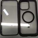 Miracase Magnetic for iPhone 15 Pro Max Case 6.7'' [Compatible with Magsafe] Full-Body Drop Proof Bumper Phone Case for iPhone 15 Pro Max with Built-in 9H Tempered Glass Screen Protector,Black