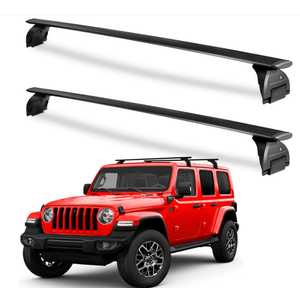 200 lbs Roof Rack Cross Bars Compatible with Jeep Wrangler JK JL Gladiator JT 2007-2024 with Anti-Theft Metal Lock, 2 & 4 Door Heavy Duty Aluminum Crossbars Rooftop Kayak Bike Luggage Racks