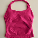 Impact Halter Top Woman Sports Vest Yoga Clothing Backless Hanging Neck Sports Tank Top with Built-in Cups, XS, Berry