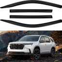 Hellet 4PCS Side Window Deflectors Compatible with Honda 2023 2024 2025 2026 Pilot LX Sport EX-L Trail Sport Touring Elite Accessories Tape-On Window Visors Rain Guards