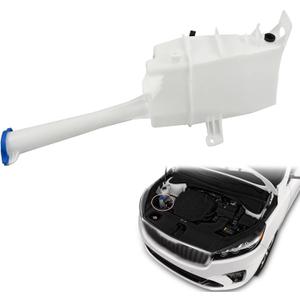 Windshield Washer Fluid Reservoir Tank Assembly with (Filler Neck Inlet/Cap) without Low Fluid Level Sensor ＆ Motor Fit for Kia Sorento 2016-2020 98620-C6000 98620C6000 98620-C5500 98620C5500