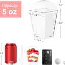 Kucoele 100 Pack 5 oz Dessert Cups with Lids and Spoons, Clear Plastic Parfait Appetizer Cups Dessert Shooters Party Serving Cups for Pudding Fruit Mousse and Yogurt