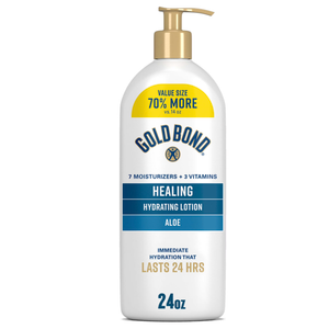 Gold Bond Healing Hydrating Lotion With Aloe Moisturizes, Heals & Smooths Dry Skin, Delivers Immediate 24Hour Hydration, Value Size, 24 oz.