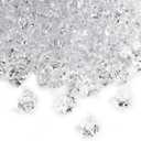 Super Z Outlet 3 Pound Bag Clear Fake Ice Cubes Acrylic Rock Diamond Crystals Treasure Crushed Gems for Vase Fillers, Table Scatter, Birthday Decoration Favor, Event, Wedding, Arts & Crafts