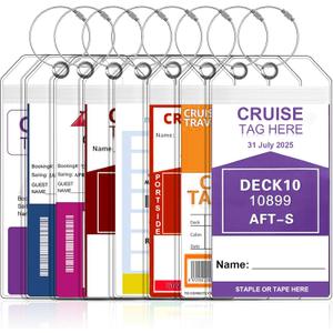 Cruise Luggage Tag Holder, Cruise Luggage Tag Holder can be Used for 2025Carnival, NCL, MSC Cruises, and Princess Ships Offer (18 PCS)