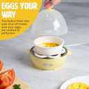 Tasty Mini Rapid Egg Cooker, 5-Egg Capacity for Perfect Hard Boiled Eggs or Omelets, Auto Shut Off, Yellow