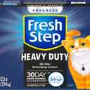 Fresh Step Clumping Cat Litter, Heavy Duty Advanced, Long Lasting 30-Day Odor Control with Odor Eliminating Carbon, 17.5 lb