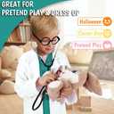 12 PCS Doctor Costume for Kids,Scrubs with Lab Coat/Nurse Costume Kids Set,Girls Boys Doctor Career Day Costumes, Size: 5-6 Years