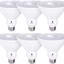 6 Pack High Power Outdoor PAR38 17W 170Watt Equivalent 1700 Lumens LED Dimmable Flood Light Bulb Waterproof E26 6000K Daylight LED Flood Light Bulbs Security Backyard Garage Led Spotlight Bulbs