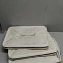 OrganiHaus Large Fabric Storage Baskets for Shelves 3 Pack, 15x11in Closet Storage Bins for Shelves, Canvas Baskets for Organizing, Linen Closet Organizers, Cloth Basket, Beige/Off-White