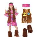 Morph 70s Outfits For Girls, Girl Hippie Costume, 60s Outfits For Girls, Hippie Costume For Kids, Kid Disco Outfit, L