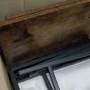 Bar Stools, Set of 2 Bar Chairs, Kitchen Breakfast Bar Stools with Footrest, 25.8" Dining Stools, Rectangular Industrial Bar Chairs, for Dining Room, Kitchen,Rustic Brown BAHR0101Z