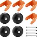 HQPASFY 422478 Deck Anti-Scalp Wheel Bracket & 481632 Roller Kit, Compatible with Scag Mowers SMST/SMWC/STT52/STT61A/SFZ52/SFZP52/SWZT61/SZL48/SCR42/SCZ61RD/STC40/STC48V & More (4 Sets)