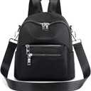Women's Mini Backpack Purse Fashion Rucksack Daypack Small Shoulder Bag (Black)