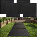 Nuanchu 16 Pcs Rubber Stepping Stones Outdoor 12 x 12 Inch, Square, Black