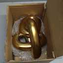 Deco 79 Ceramic Chain Decorative Sculpture 3 Link Home Decor Statue, Accent Figurine 7" x 11" x 6", Gold