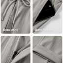 JMIERR Men's Casual Drawstring Pants Elastic Waist Lightweight Pant Summer Beach Trouser with Pockets (Gray, L)