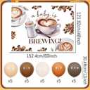 A Baby Is Brewing Coffee Party Decorations A Baby is Brewing Baby Shower Backdrop Brown Balloons for Gender Reveal Party, Brown