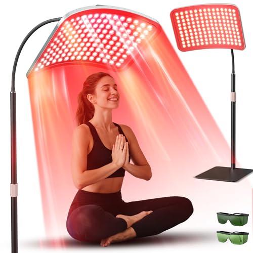 Sunkenet Red Light Therapy for Body and Face, Infrared Red Light Therapy Lamp with Stable Stand, 660nm and 850nm Infrared Pannel
