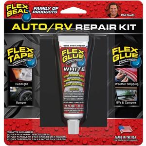 Flex Seal Auto/RV Repair Kit, Super Strong, Waterproof, Rubberized, UV Resistant, Car, Truck, Motorcycle, Seal and Patch, Bond and Repair, Quick Fix for Rips and Tears