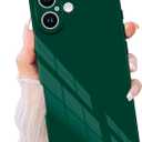 Compatible with iPhone 17 Case Rectangle, Support Magnetic Wireless Charging, Full Camera Protection, Slim Shockproof Soft TPU for Women Men, Phone Case for iPhone 17 Green