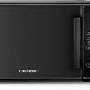 Chefman Countertop Microwave Oven 1.1 Cu. Ft., 1000 Watts with 10 Power Levels, 6 Cooking Presets with One-Touch Express Cook, Eco Mode, Child Safety Lock, & Mute Button - Black