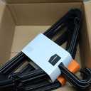 Amazon Basics Space Saving Plastic Clothes Hangers, Sturdy Closet Organizer for Shirts and Jackets, Adult Size, Black, 50-Pack