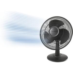 Lasko 12" Oscillating Table Fan for Home, Offices, Bedrooms, Living Rooms, 3-Speeds, Widespread Oscillation, Tilt-Back Fan Head, Portable, Black, 2017