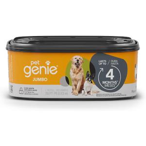 Pet Genie Jumbo refill 1-pack Up to 4 months of supply - Ultimate odor control dog poop bags, Best By 09-09-25