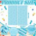 SmoothNovelty 2pcs Sea Turtle Hand Towels for Bathroom 100% Cotton Jacquard Weave Bath Towel Set Soft Absorbent Dish Washcloth for Bathroom Kitchen Beach Summer Theme Gifts 13.8 x 29.5 Inch (Blue)