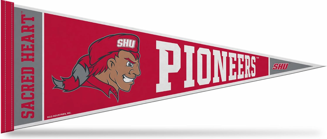 Rico Industries NCAA Sacred Heart Pioneers 12" x 30" Felt Wall Décor Pennant - Great for Home/Bed Room/Man Cave Décor