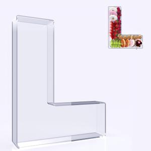 11" Acrylic Letter Charcuterie Box, Reusable Fillable Alphabet Number Shaped Form Tray for Birthday Anniversaries, Party Decorative Serving Plates Display Candy Cake (L)