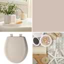 Bemis Classic Colors Slow Close Toilet Seat, Easy Clean Hinges and Durable Plastic Seat, Made in USA, Elongated, Blush