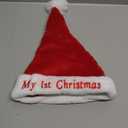 Iioscre My First Christmas Hat Baby Santa Hat, Plush Infant Xmas Holiday Luxury Soft Santa Claus