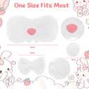 2 x Bunny Costume,Bunny Ears Headbands and Tail Set,Halloween Adult Long Furry Rabbit Ear Headband Halloween Party Cosplay White Rabbit Ears Costume Hair Accessories for Adult Women Easter Cosplay